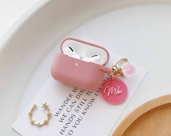 Benutzerdefinierte Airpods Pro 3-Hülle, Airpods 4-Hülle mit niedlichem Schlüsselbund, Airpod Pro 2-Hülle, personalisierte Airpod-Hülle der 3