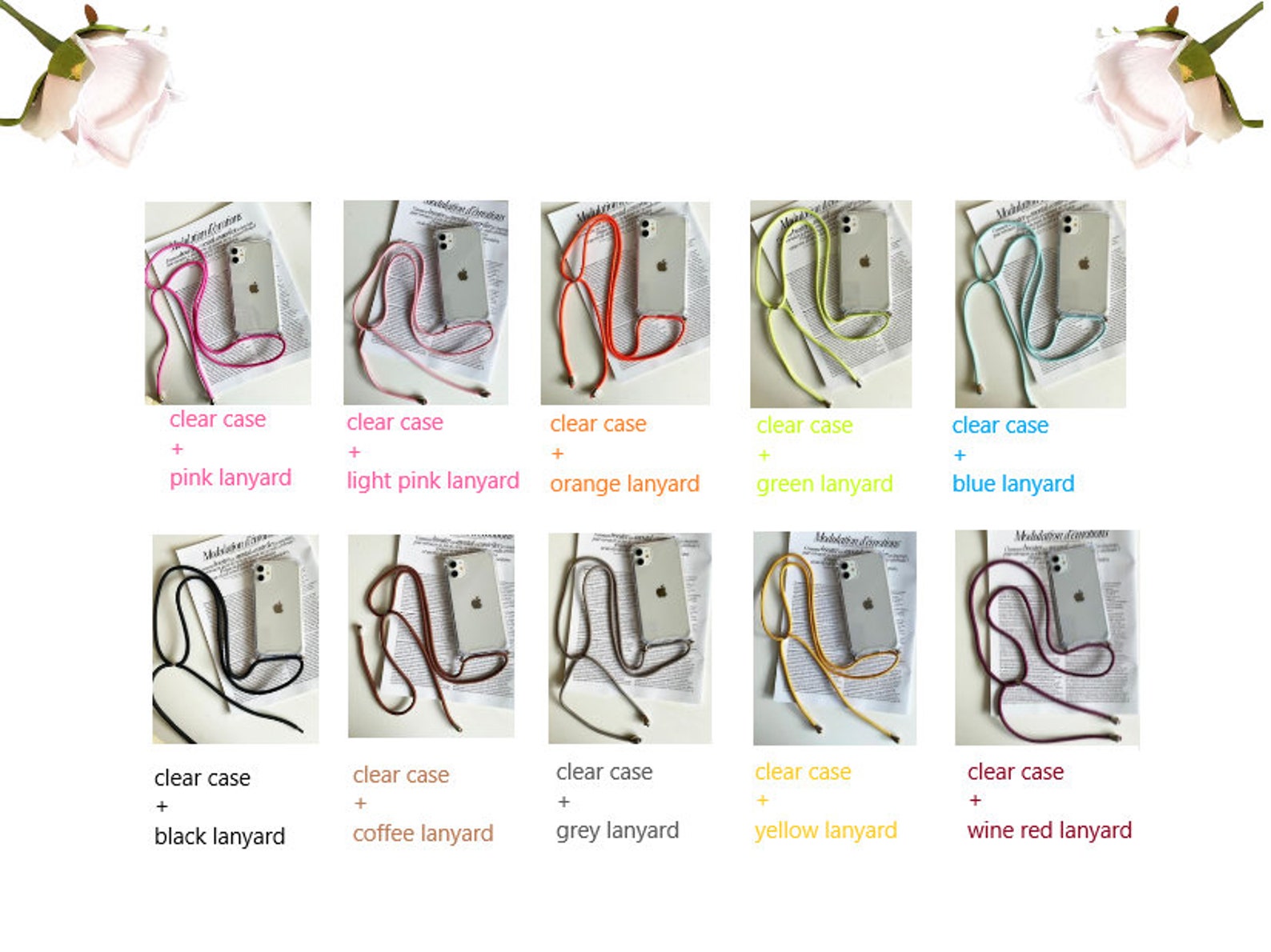 Lanyard Necklace Cross Body Phone Case,customized iPhone Case,clear ...