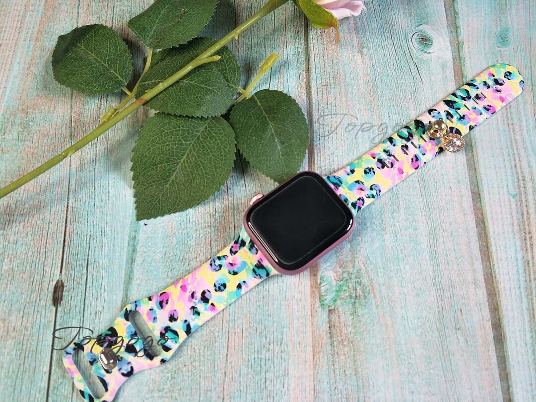 Leopard Watch Band for Apple Watchcute Rainbow Apple Watch Etsy