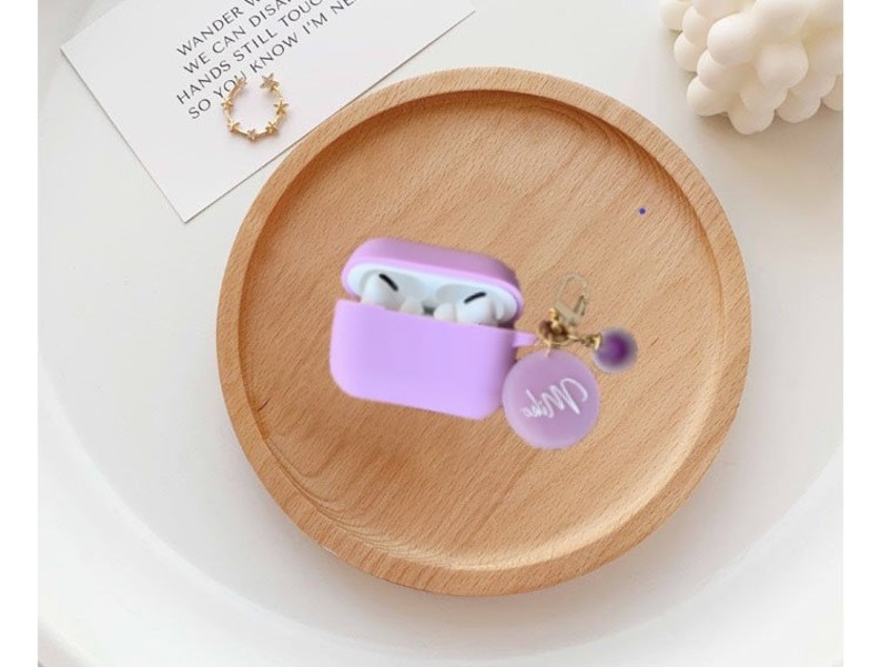 Custom Airpods Pro Case Name Airpod Case With Cute Circle Etsy