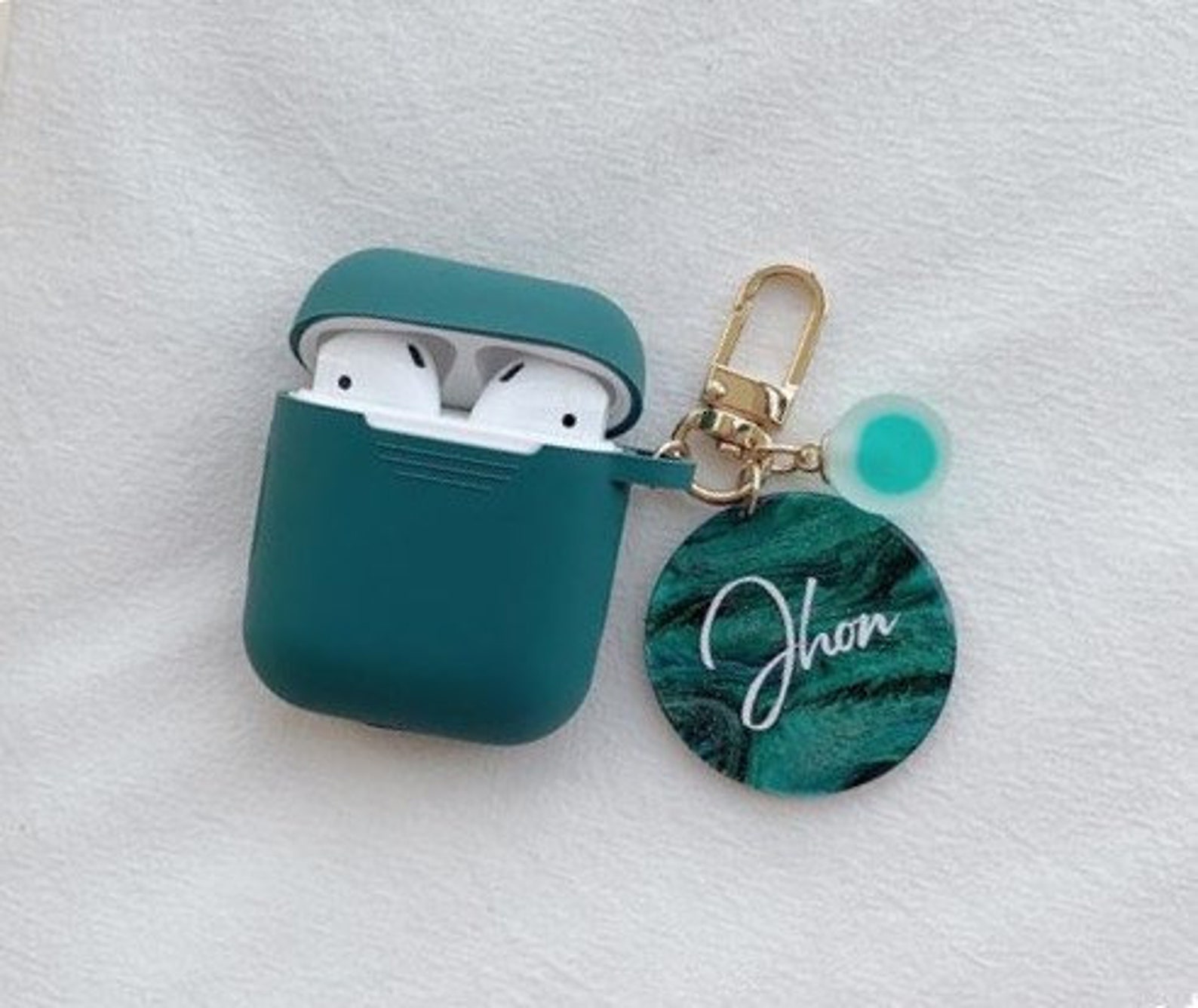 Custom AirPod Case Name Airpods Case With Cute Circle Etsy