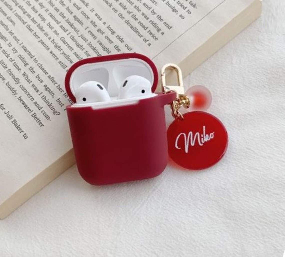 Custom AirPod Case Name Airpods Case With Cute Circle Etsy