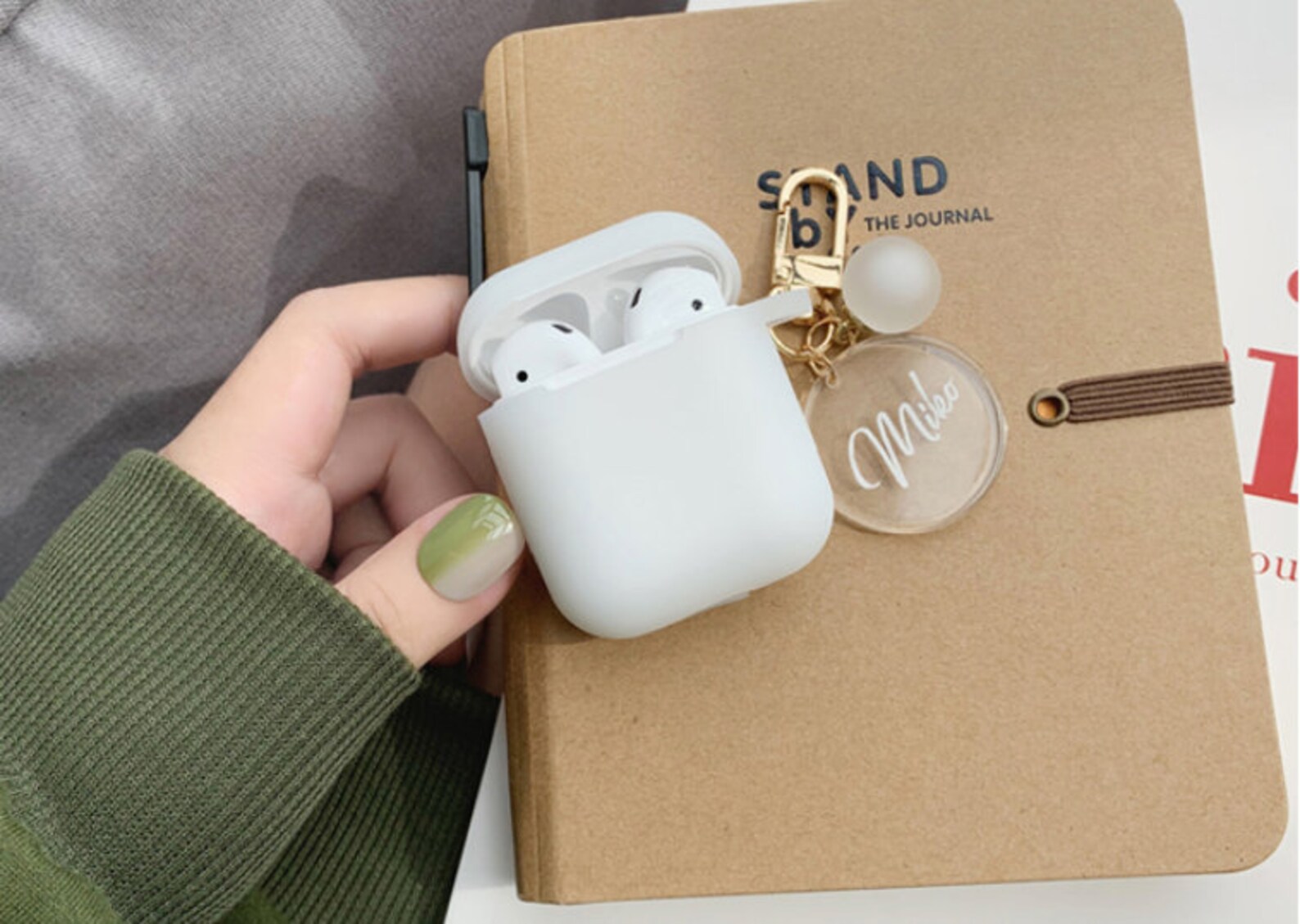 Custom Airpod Case Name Airpods Case With Cute Circle Etsy