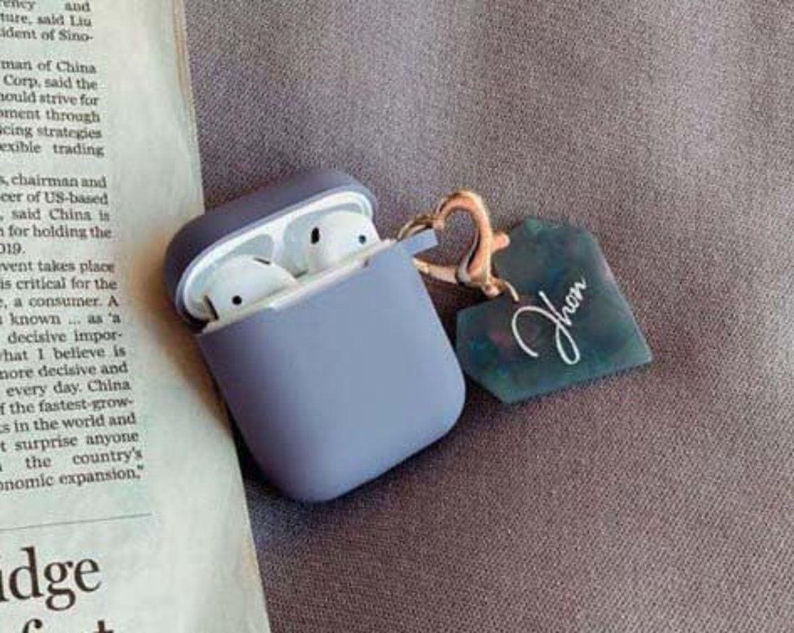 Custom Airpod Case Name Airpods Case With Cute Heart Etsy