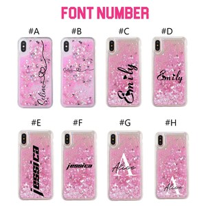 Custom Liquid Glitter Phone Case,Personalised Monogram Phone Case,Bling iPhone 17 Case,Initial Name iPhone 16 pro max,Samsung,Gifts for Her image 3