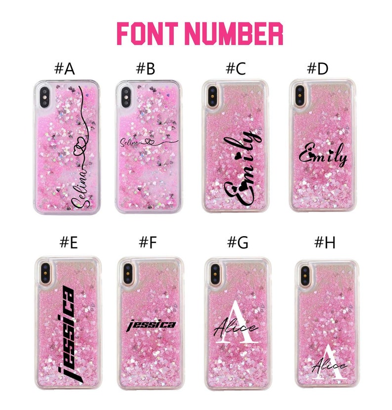 Custom Liquid Glitter Phone Case,Personalised Monogram Phone Case,Bling iPhone 17 Case,Initial Name iPhone 16 pro max,Samsung,Gifts for Her image 3