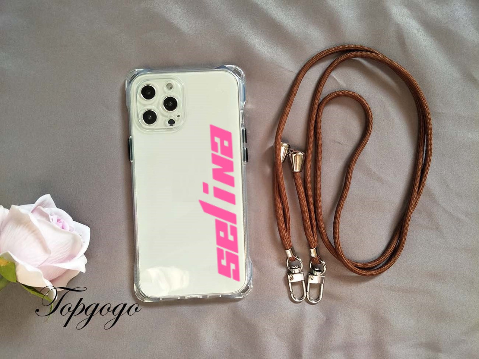 Lanyard Necklace Cross Body Phone Case,customized iPhone Case,clear ...