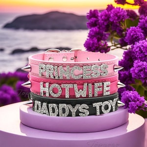 Custom Punk Rivet Women Choker Collar,Rhinestone Name Choker Collar,Bling Word Collar Necklace,Cosplay Initial Letters Choker,Gifts For Her
