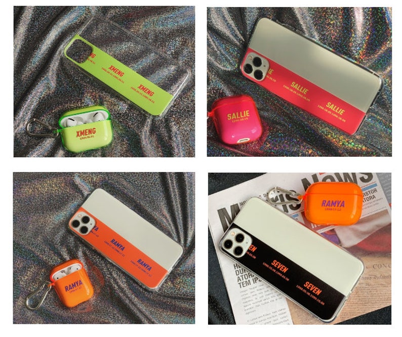 Cool airpod CaseCustom Airpods Case KeychainJelly color Hard | Etsy