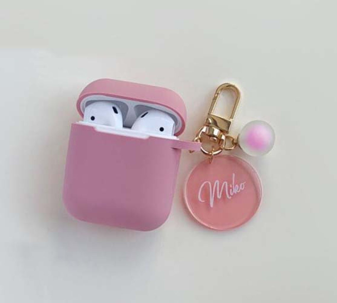 Custom AirPod Case Name Airpods Case With Cute Circle Etsy