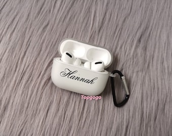 Custom AirPods Pro Case, Transparent Name Airpod Pro Case, Clear Shock Proof Holder Cover Organizer,Personalized Name Gift
