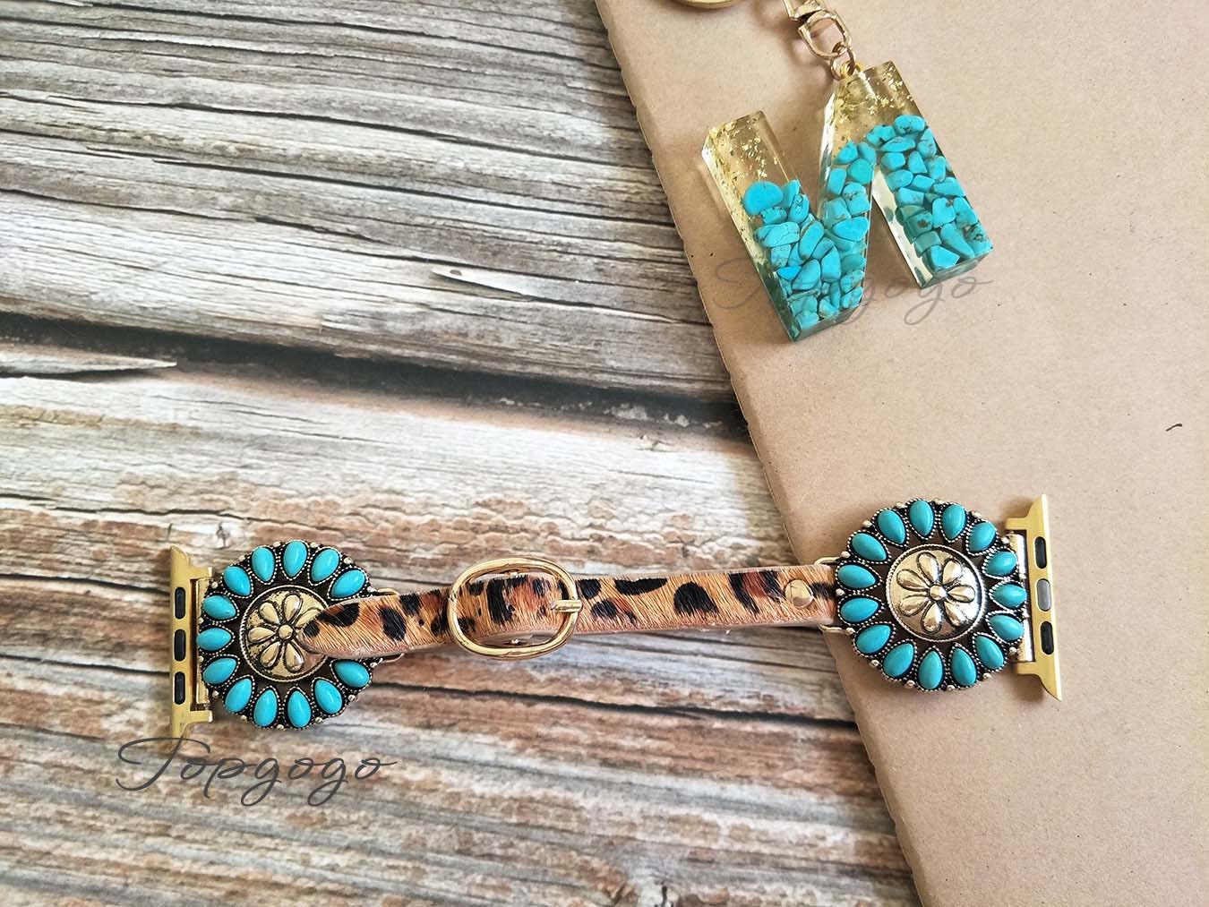 Turquoise Watch Band for Apple Watchleopard Watch Band for Etsy