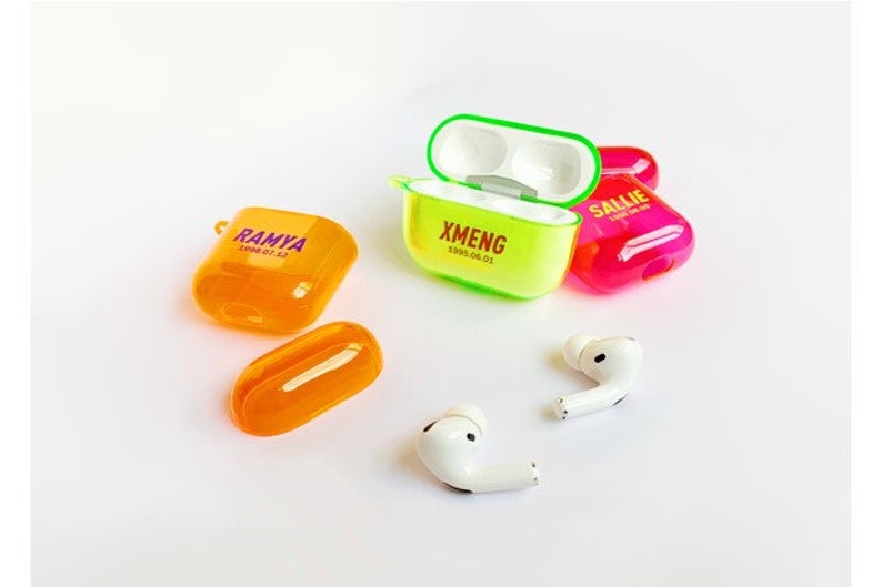Cool airpod CaseCustom Airpods Case KeychainJelly color Hard | Etsy