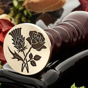 Thistle n Rose Wax Seal Stamp D3