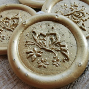 Butterfly Wax Seal Self Adhesive Wax Seals, Wax Seal Stickers, Envelope Wax Seals, Peel and Stick Wax Seals
