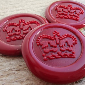 Royal Crown Wachssiegel Klebesiegel, Wachssiegel Sticker, Umschlag Wachssiegel, Peel and Stick Wachssiegel