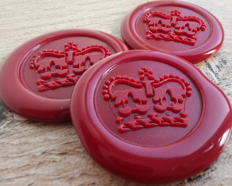 Royal Crown Adhesive Wax Seals Wax Seal Stickers Envelope Etsy UK
