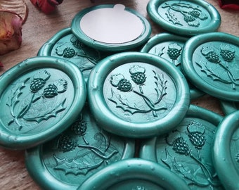 Twisted Thistle Self Adhesive Wax Seals, Wax Seal Stickers, Envelope Wax Seals, Peel and Stick Wax Seals