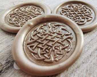 Celtic Knot Self Adhesive Wax Seals, Wax Seal Stickers, Envelope Wax Seals, Peel and Stick Wax Seals