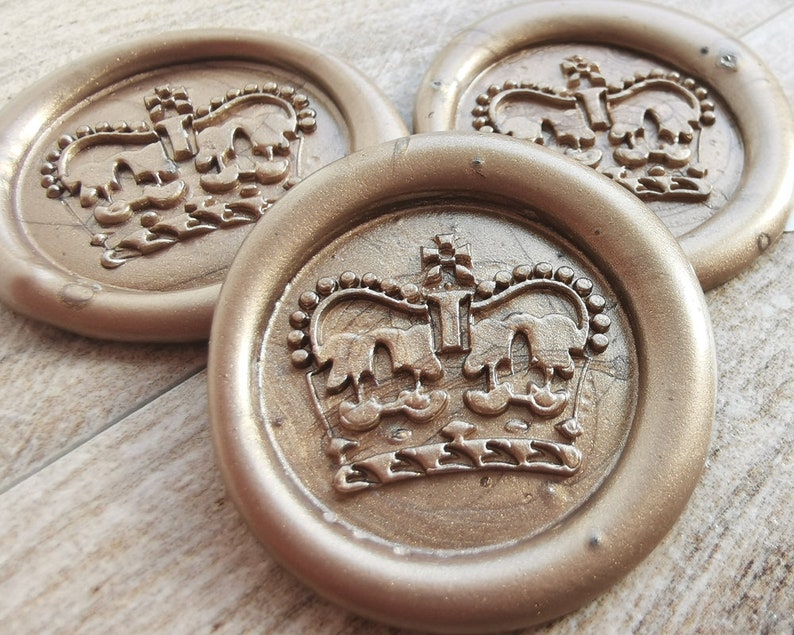 Royal Crown Adhesive Wax Seals Wax Seal Stickers Envelope Etsy UK