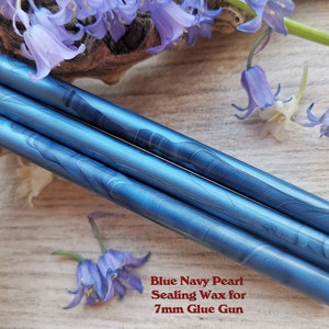 Blue Navy Pearl Glue Gun Sealing Wax voor 7mm Glue Gun, flexibele mailing sealing wax voor wax stamp