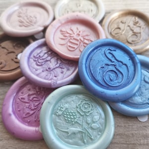 Wax Seal Stickers - Sample Pack (6) - Wax Seal - Self Adhesive Wax Seal - Wedding Invitation Wax Seals - Envelope Seals