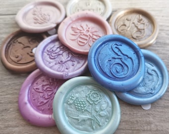 Wax Seal Stickers - Sample Pack (6) - Wax Seal - Self Adhesive Wax Seal - Wedding Invitation Wax Seals - Envelope Seals