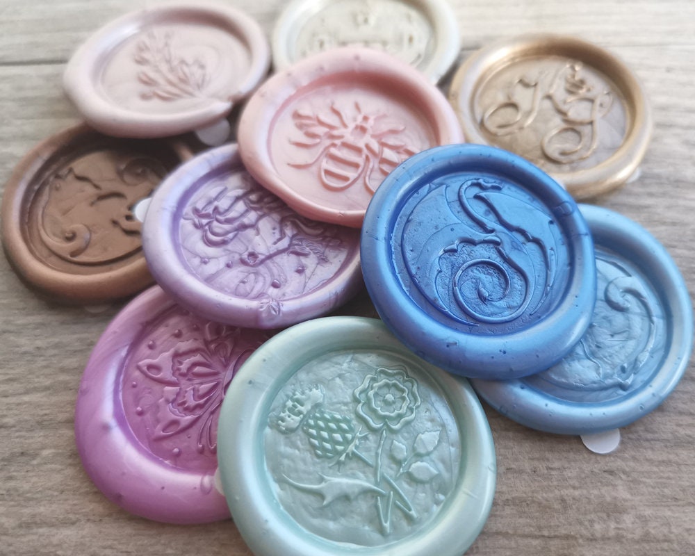 Wax Seal Stickers Sample Pack 6 Wax Seal Self Adhesive Etsy UK