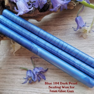 Blue Dark 104 Glue Gun Sealing Wax Satin Pearl voor 7mm Glue Gun, flexibele mailing sealing wax voor wax seal