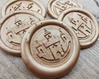 Princess Castle Self Adhesive Wax Seals, Wax Seal Stickers, Envelope Wax Seals, Peel and Stick Wax Seals