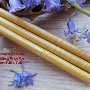 Mosterd gele lijmpistool afdichting wax satin parel voor 7mm lijmpistool, flexibele mailing seal wax voor was stempel