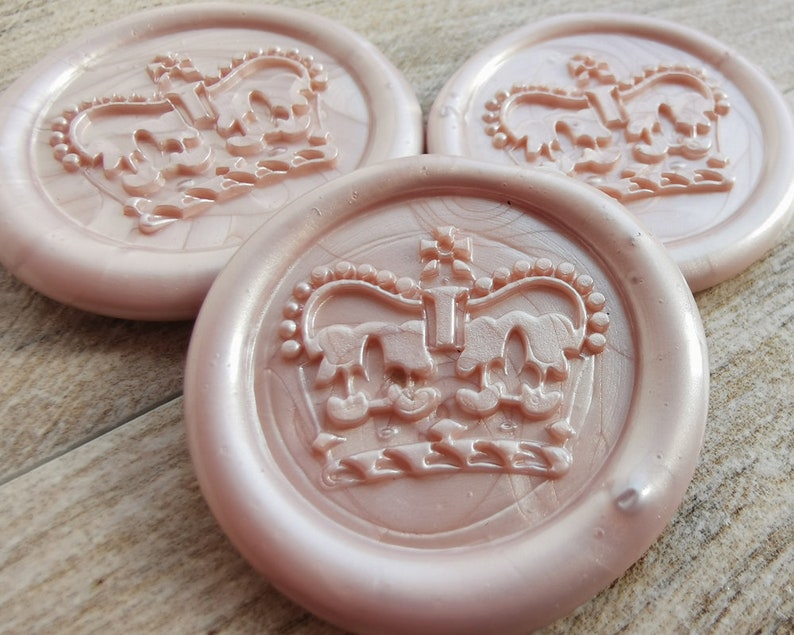 Royal Crown Adhesive Wax Seals Wax Seal Stickers Envelope Etsy