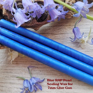 Blue RAP Glue Gun Siegelwachs Satin Perle für 7mm Klebepistole, flexibles Mailing Siegelwachs für Wachsstempel