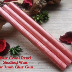 Coral Pale Glue Gun Sealing Wax Satin Pearl voor 7mm Glue Gun, flexibele mailing sealing wax