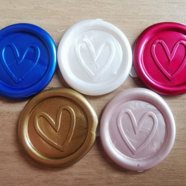 Heart Wax Seal Stamp Etsy UK