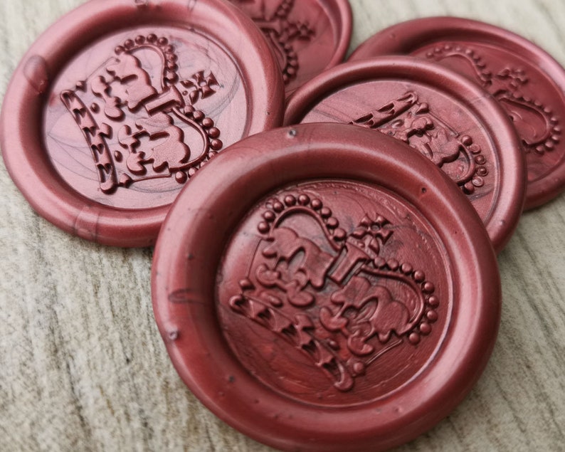 Royal Crown Self Adhesive Wax Seals Wax Seal Stickers Etsy