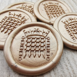Portcullis - Self Adhesive Wax Seals, Wax Seal Stickers, Envelope Wax Seals, Peel and Stick Wax Seals