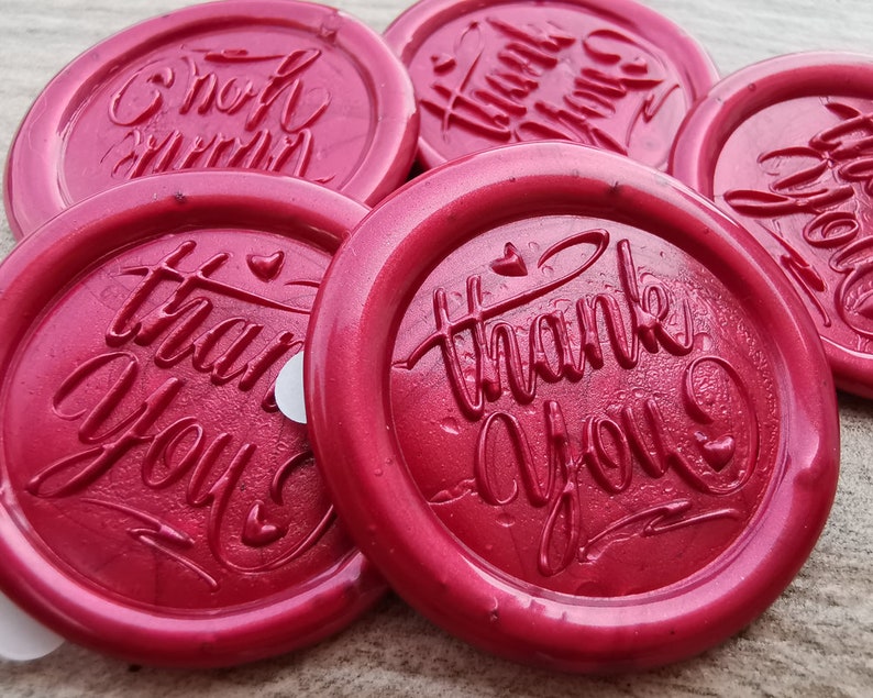 Thank You Self Adhesive Wax Seals Wax Seal Stickers Envelope Etsy