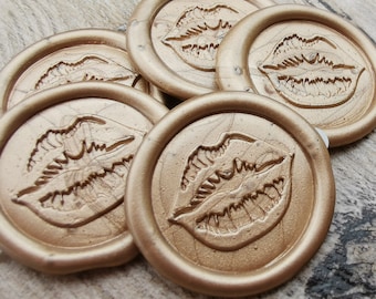 Sealed With A Kiss - Self Adhesive Wax Seals, Wax Seal Stickers, Envelope Wax Seals, Peel and Stick Wax Seals