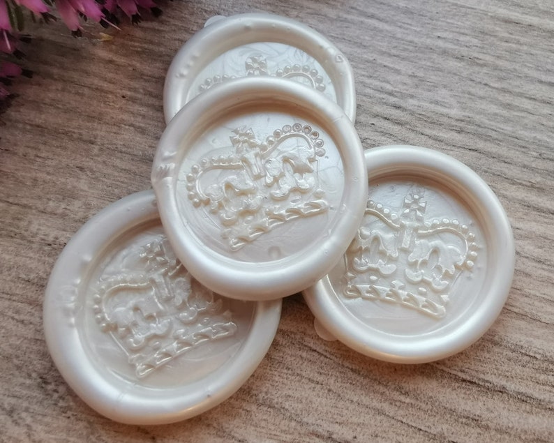 Royal Crown Adhesive Wax Seals Wax Seal Stickers Envelope Etsy