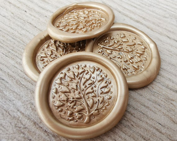 With Love Wax seal Peel sticker