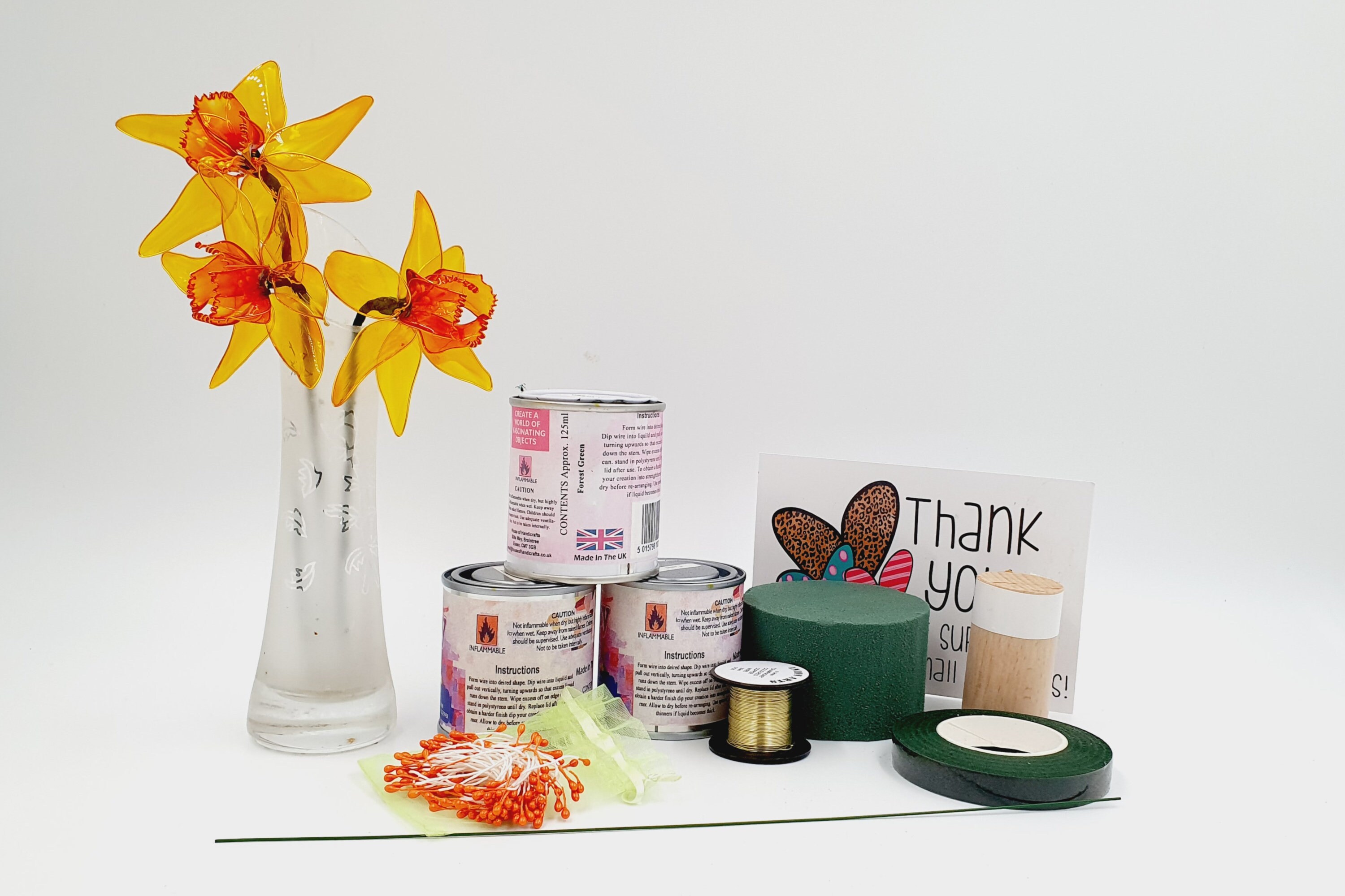 Dip Resin Daffodil Flower Kit Complete Translucent Resin Etsy