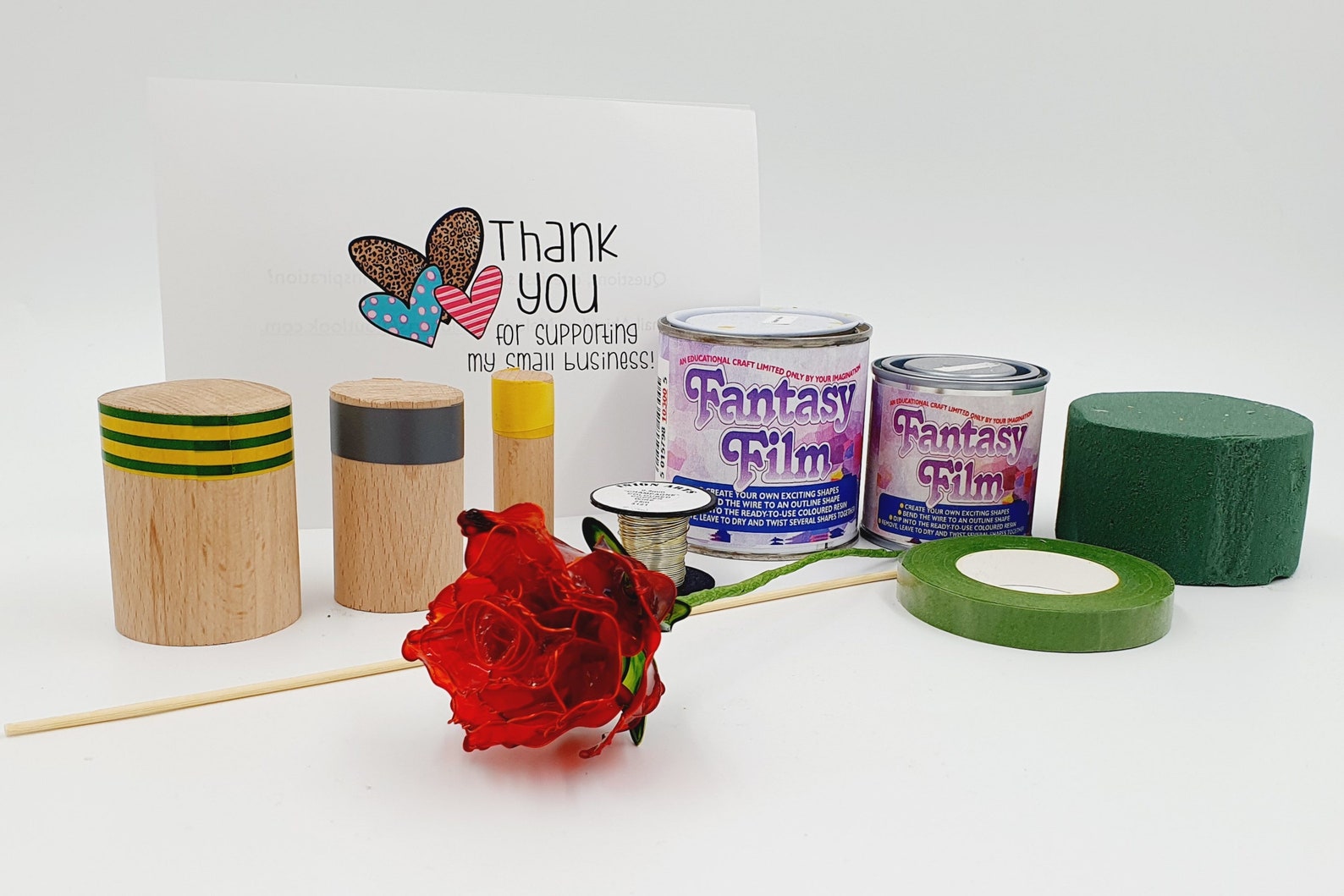 Dip Resin Rose Flower Kit Complete Translucent Resin Starter Etsy