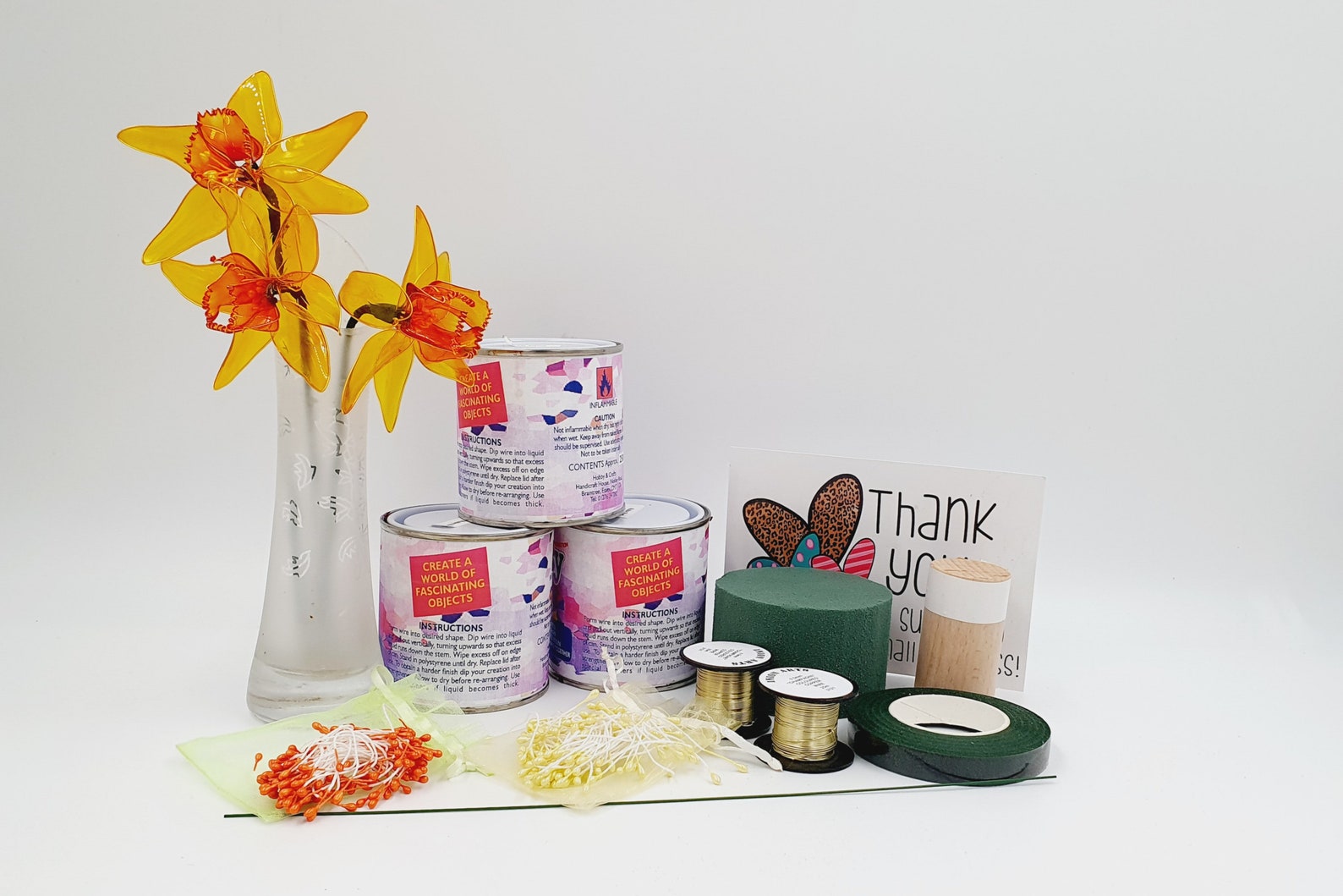 Dip Resin Daffodil Flower Kit Complete Translucent Resin Etsy