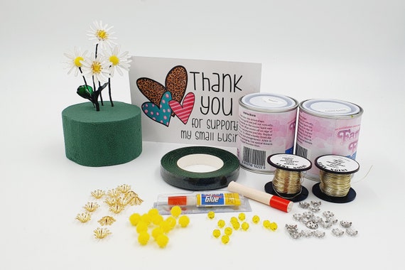 Dip Resin Daisy Flower Kit, Complete Translucent / Opaque Resin Starter  Kit, Resin Supplies UK, Resin Craft Kit, Robust Glass Like Flowers 