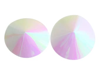 White/Pink Holographic Nipple Pasties