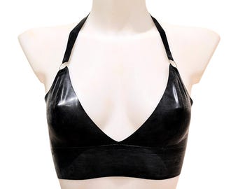 Latex cropped Bralette XS to XL