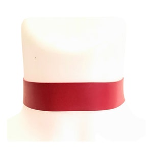 Red Heavy Latex Plain Choker  Latex Collar Rubber Necklace