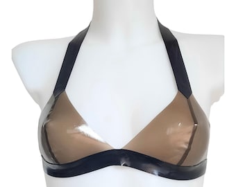 Transparent Smoke Latex Bralette/Bikini Top