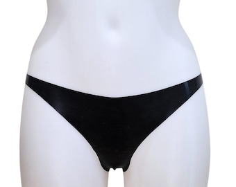 Culotte/culotte style bikini en latex noir TP/6